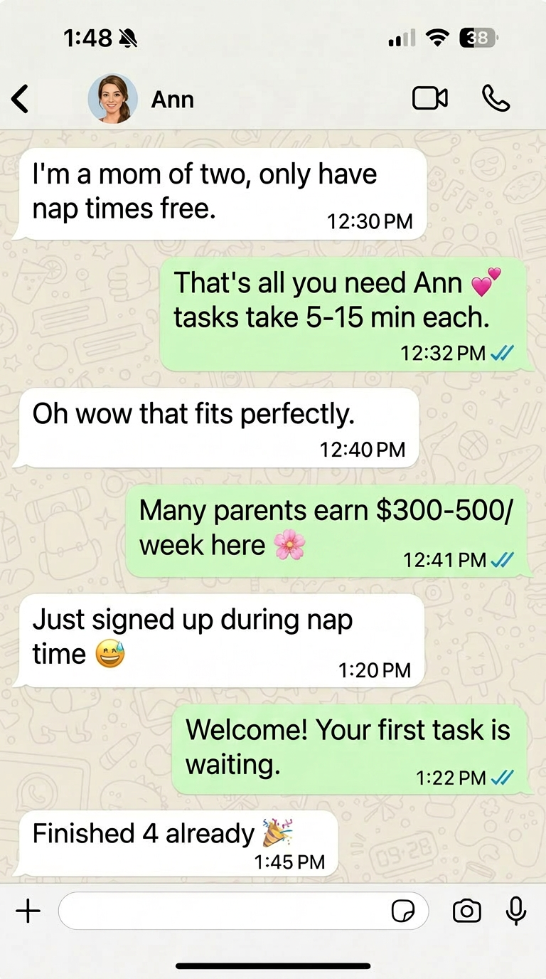 Ann testimonial conversation screenshot